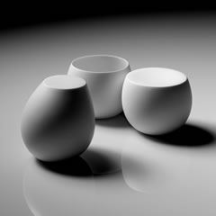 Composition of Curves #2, porcelain, dimensions variable, 2013